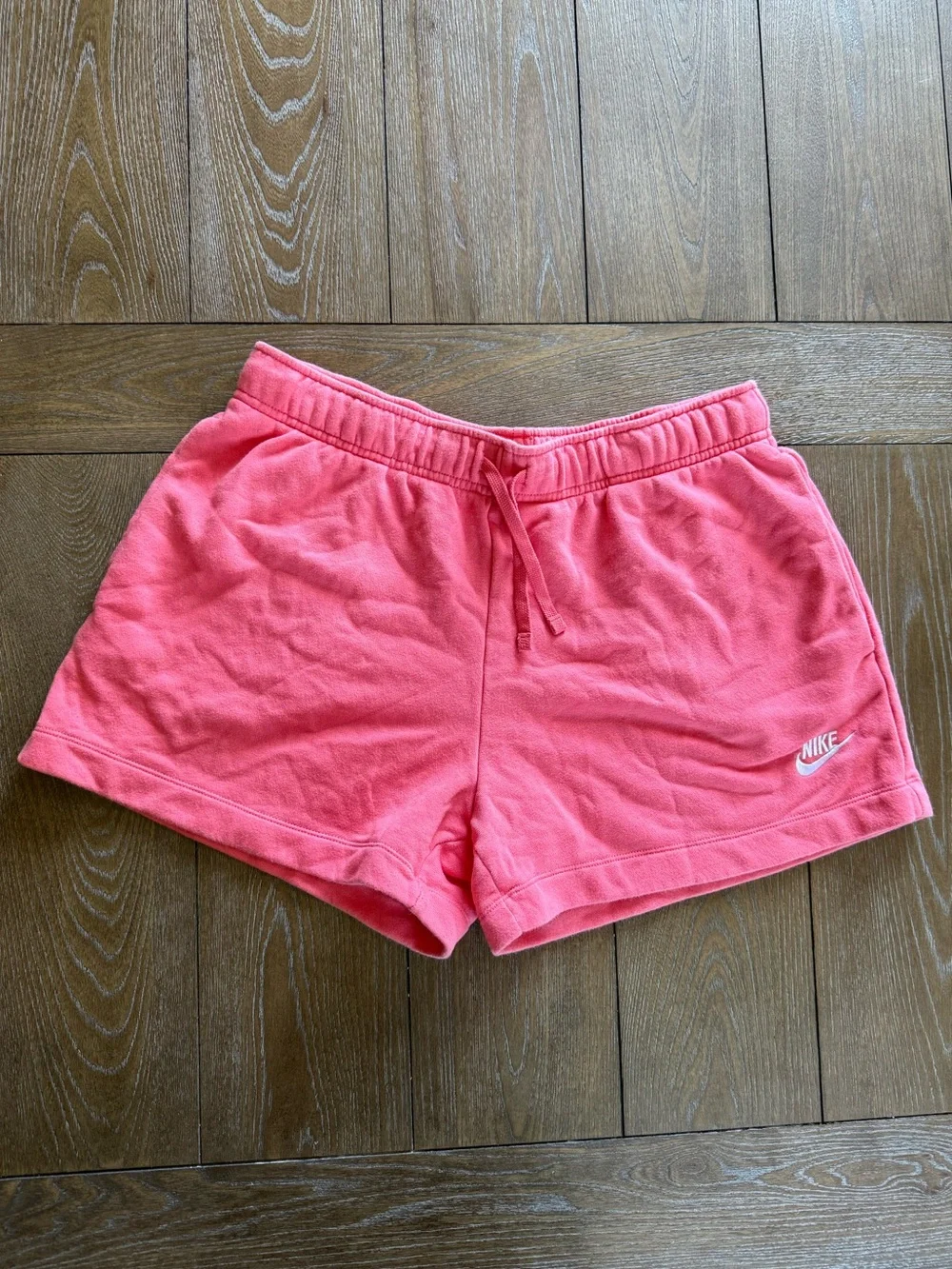 Nike Women’s Coral Pink Athletic Fleece Shorts